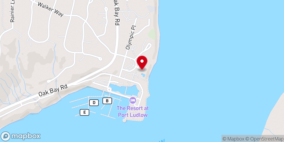 Map showing location of Port Ludlow Beach Club