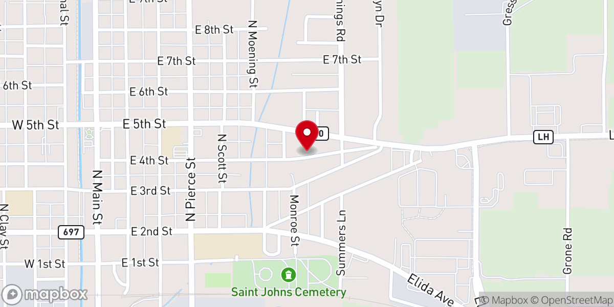 Map showing location of Iglesia de Dios septimo dia