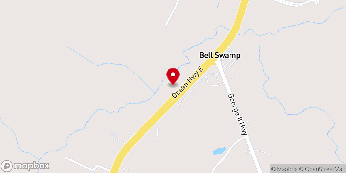 Map showing location of Town Creek Christian Church