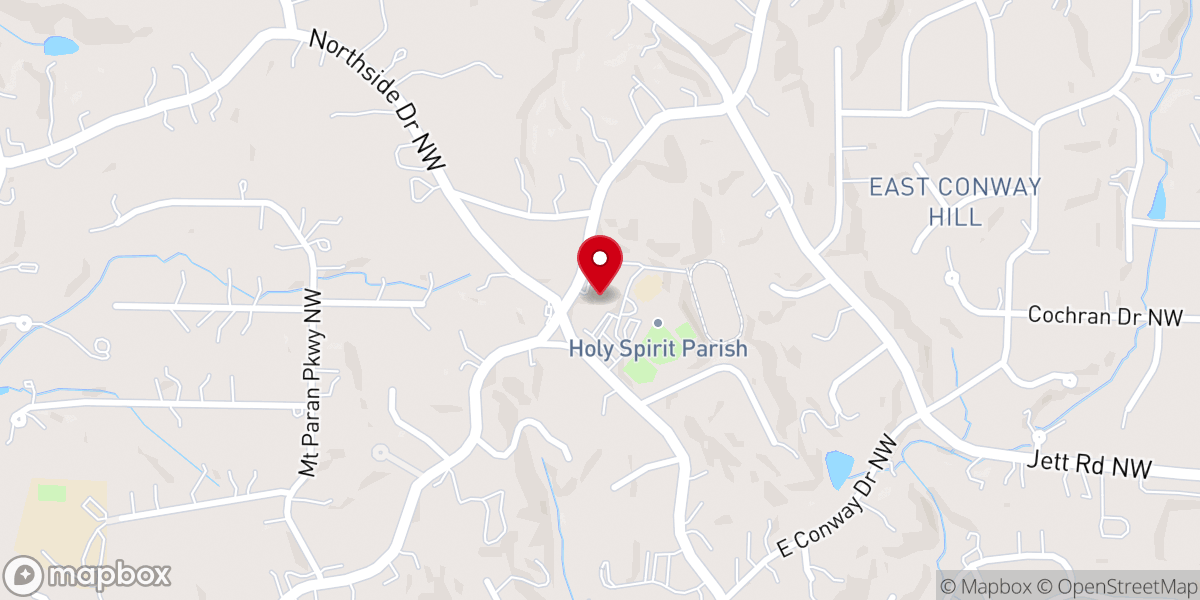 Map showing location of Centro Católico del Espíritu Santo