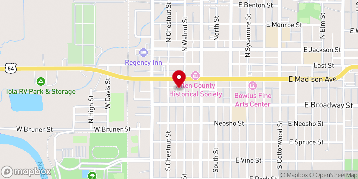 Map showing location of St Timothy's Episcopal Church