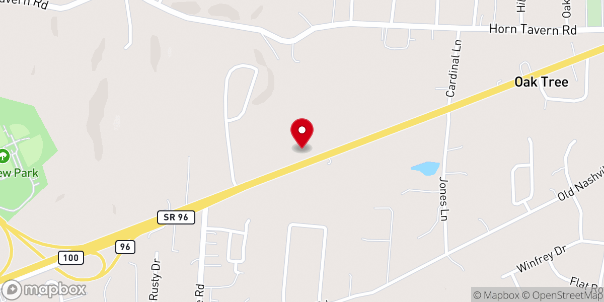 Map showing location of Berean Free Will Baptist Church