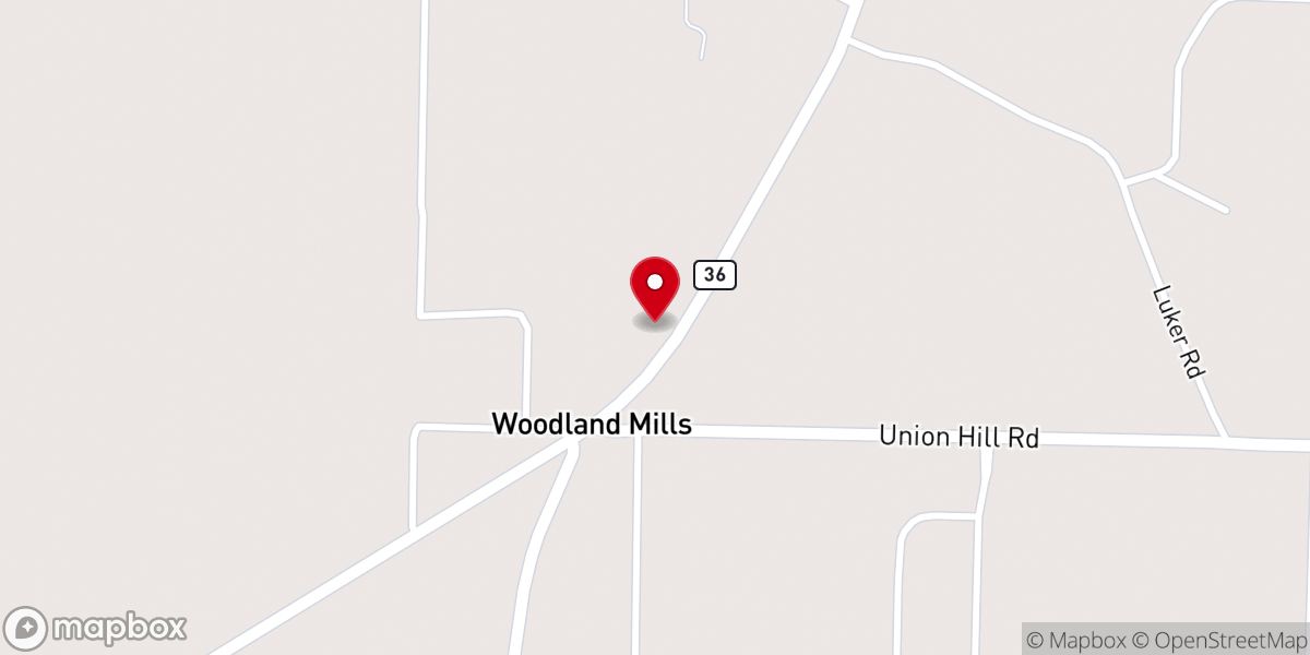 Map showing location of Community Baptist Church