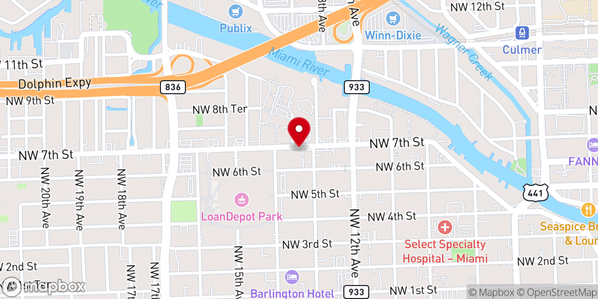 Map showing location of Iglesia Camino De Fe