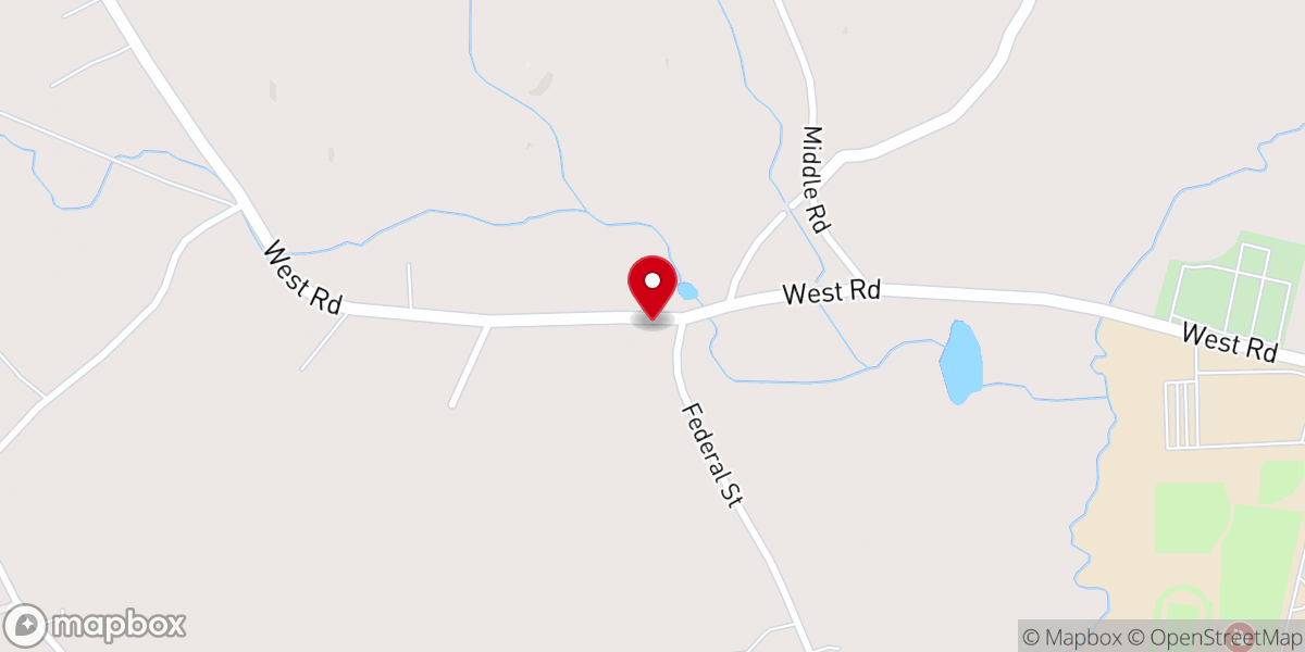 Map showing location of Waterboro Old Corner Church