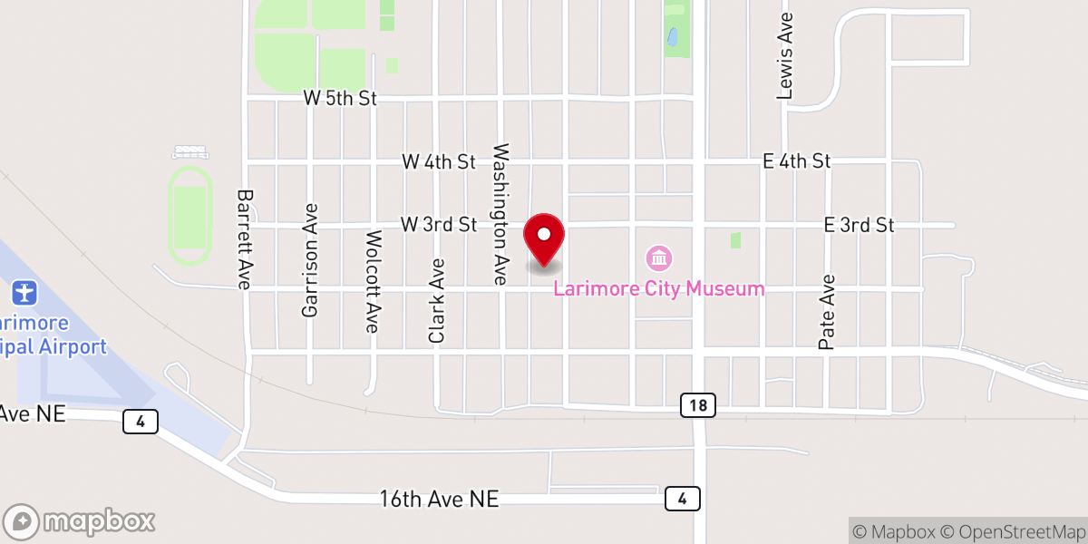 Map showing location of Our Savior's Lutheran Church