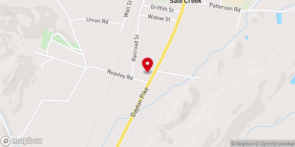 Map showing location of Sale Creek United Methodist