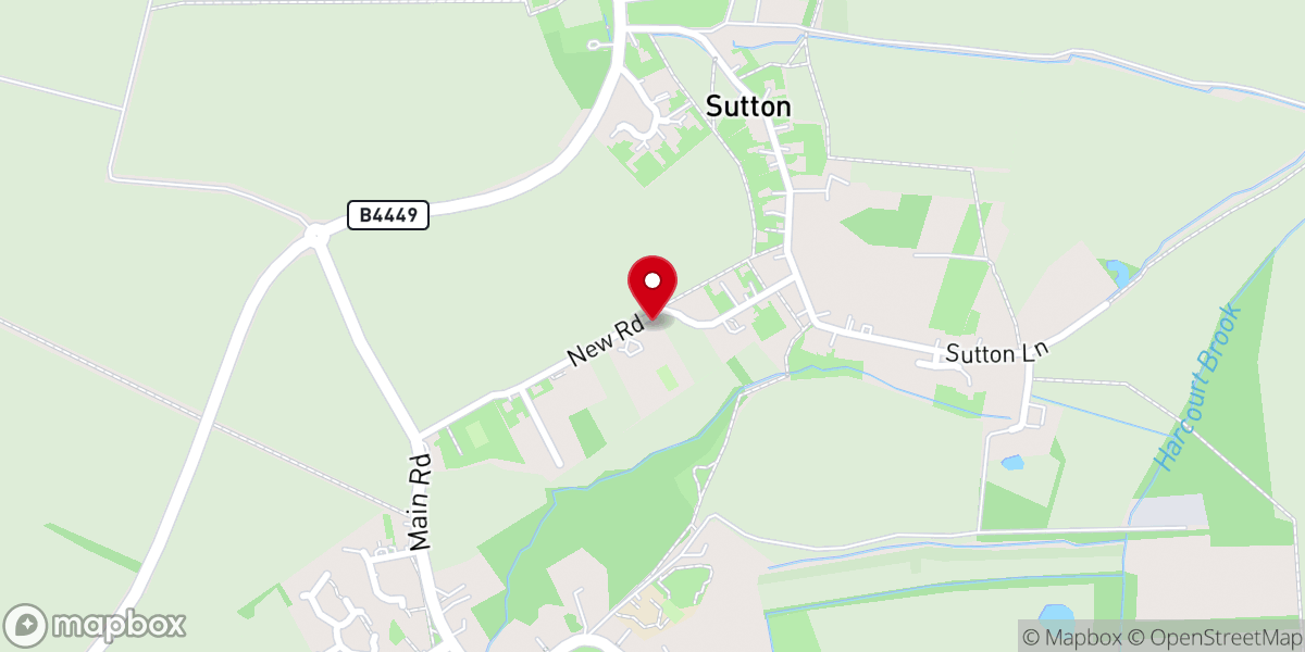 Map showing location of Sutton Methodist Church