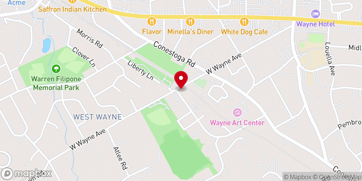 Map showing location of St. John A.M.E. Church