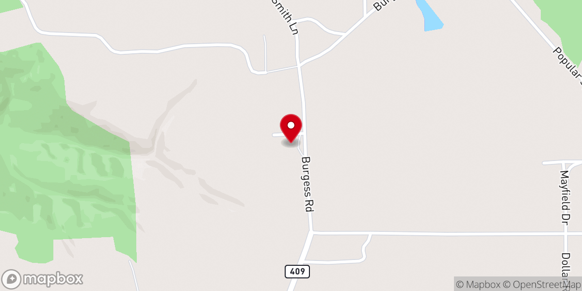 Map showing location of Mount High Primitive Baptist Church