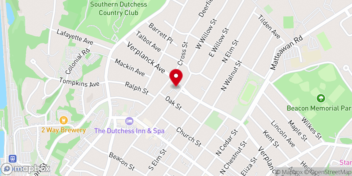 Map showing location of St John the Evangelist Roman Catholic Church