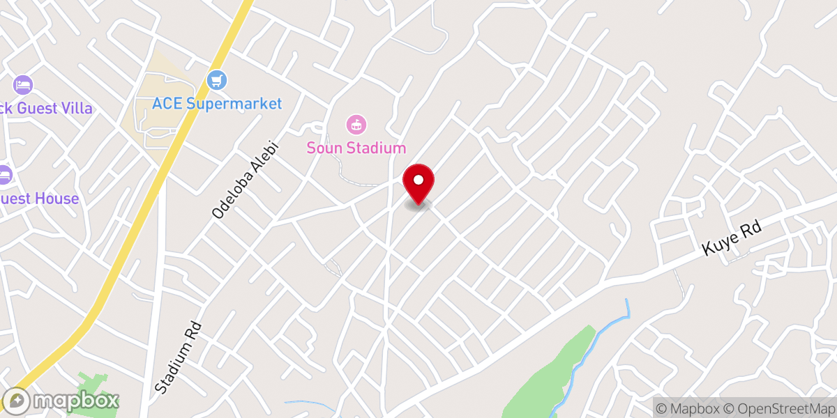 Map showing location of Faith Baptist Church