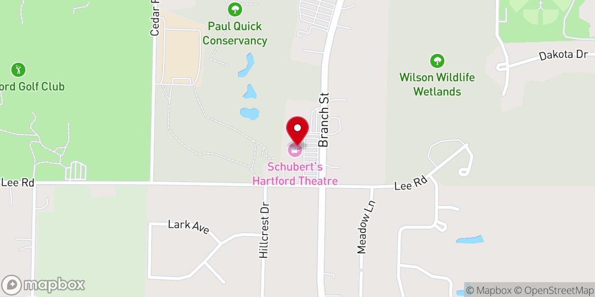 Map showing location of Schubert's Hartford Theatre