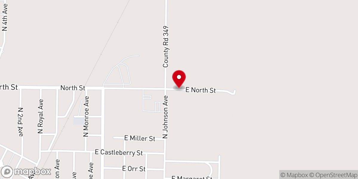 Map showing location of Emanuel Baptist Church - Food Distribution Center