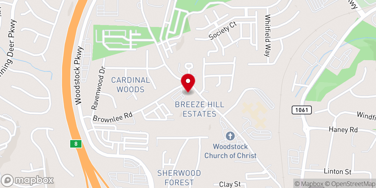 Map showing location of The Rock Woodstock