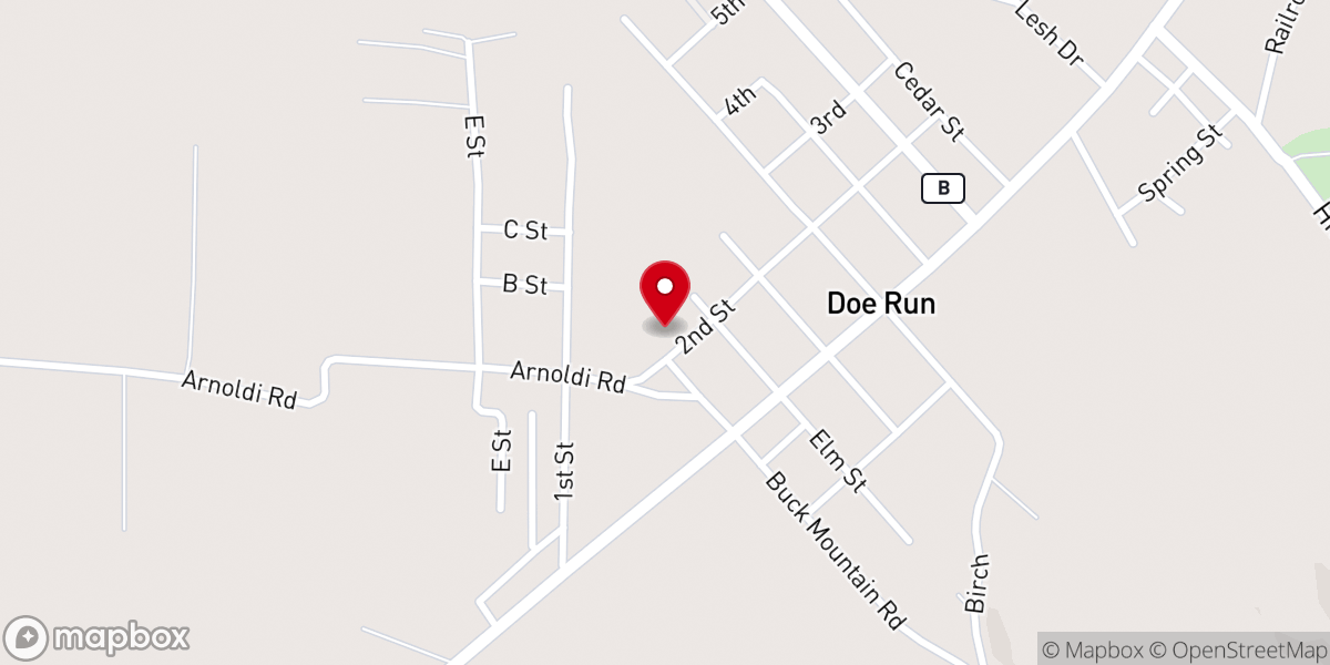Map showing location of Emmanuel Baptist Church