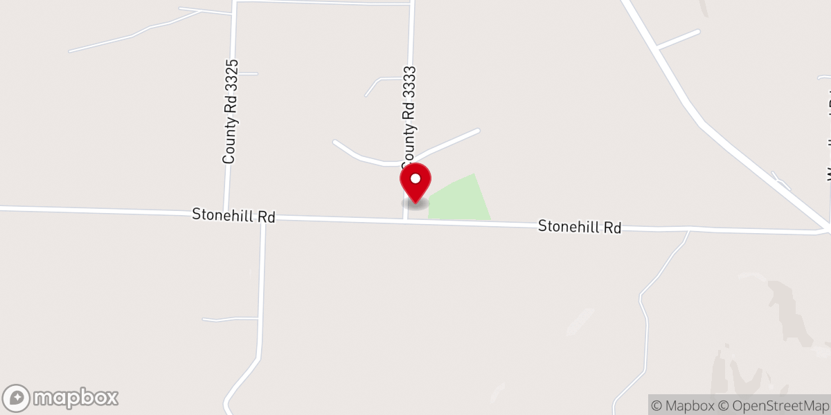 Map showing location of Woodland Baptist Church