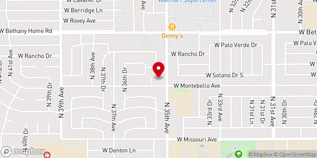 Map showing location of Maryvale Baptist Church