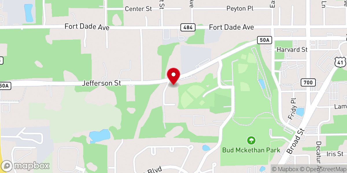 Map showing location of Brooksville Seventh-day Adventist Church