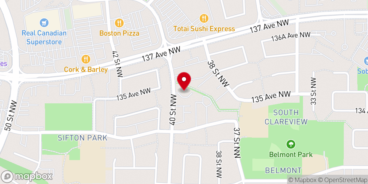Map showing location of St. John Bosco Catholic Church