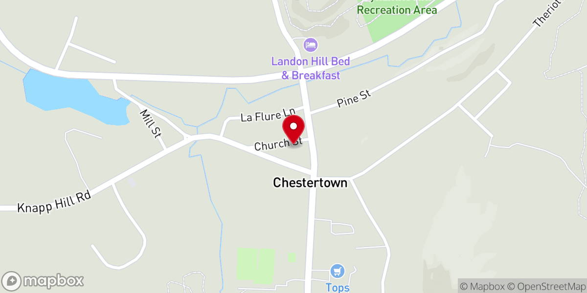 Map showing location of ADK Tree Services and Excavation