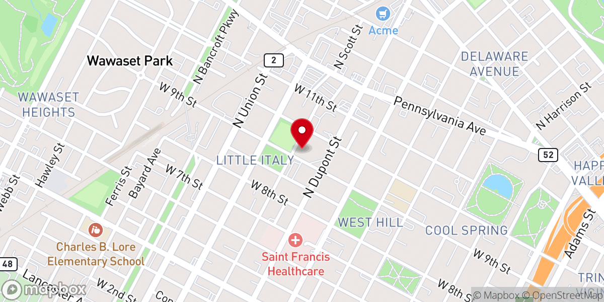 Map showing location of St. Anthony of Padua Grade School