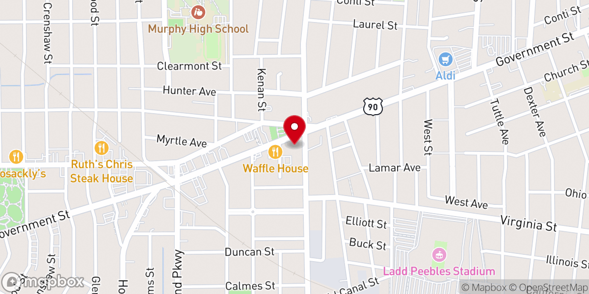 Map showing location of Saint Paul Lutheran Church