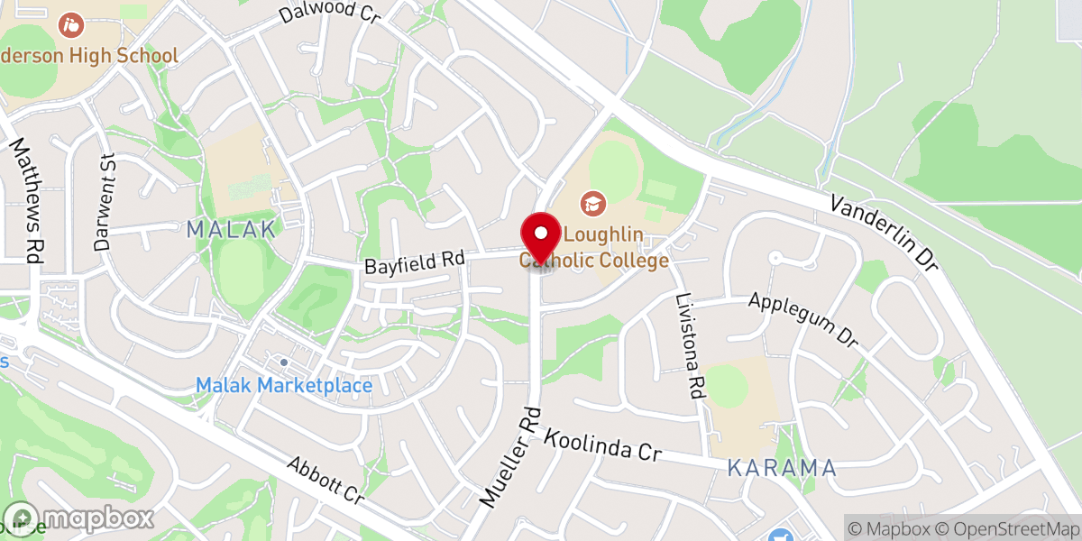 Map showing location of Holy Family Catholic Church