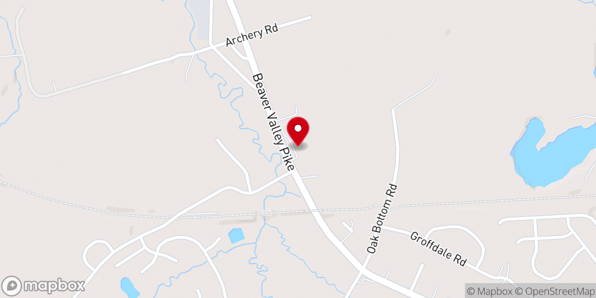 Map showing location of New Providence Baptist Church