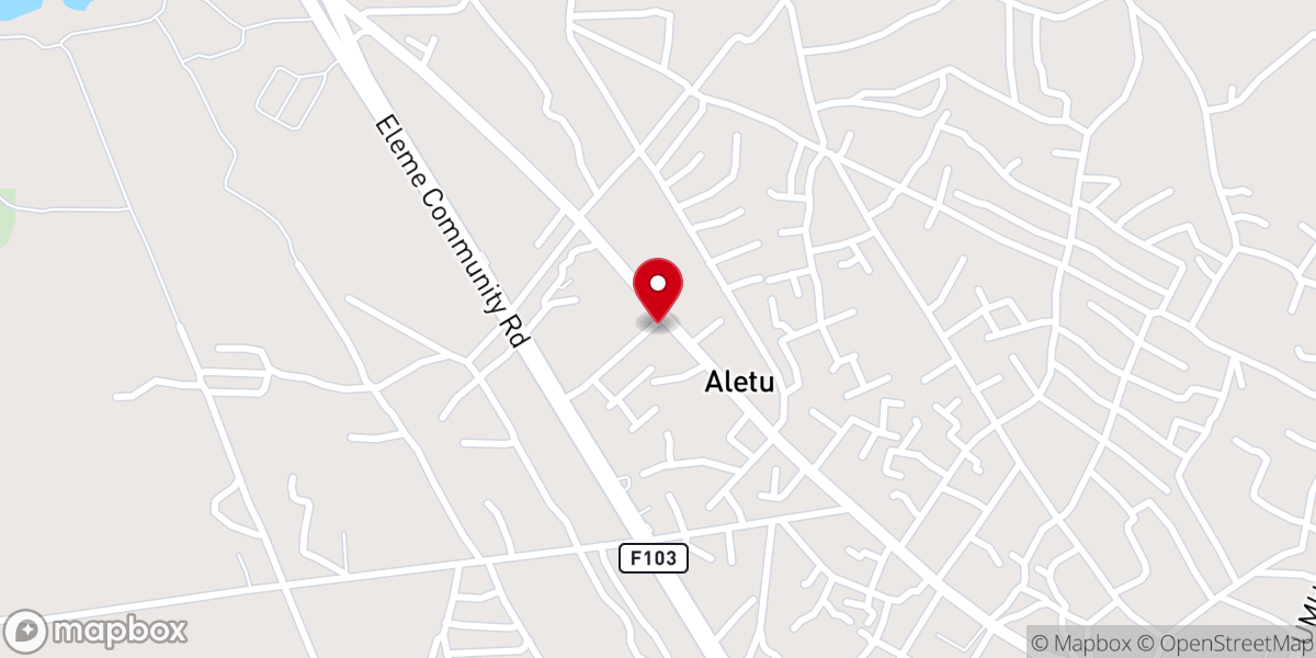 Map showing location of Methodist Church Nigeria Aleto Eleme
