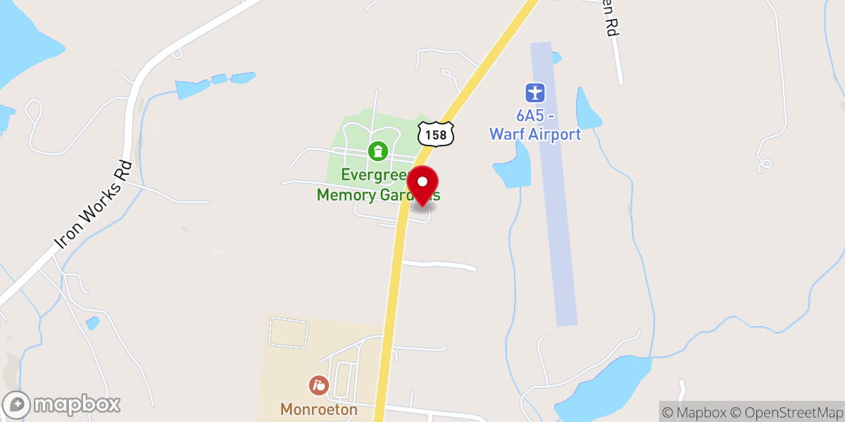 Map showing location of Faith Baptist Church