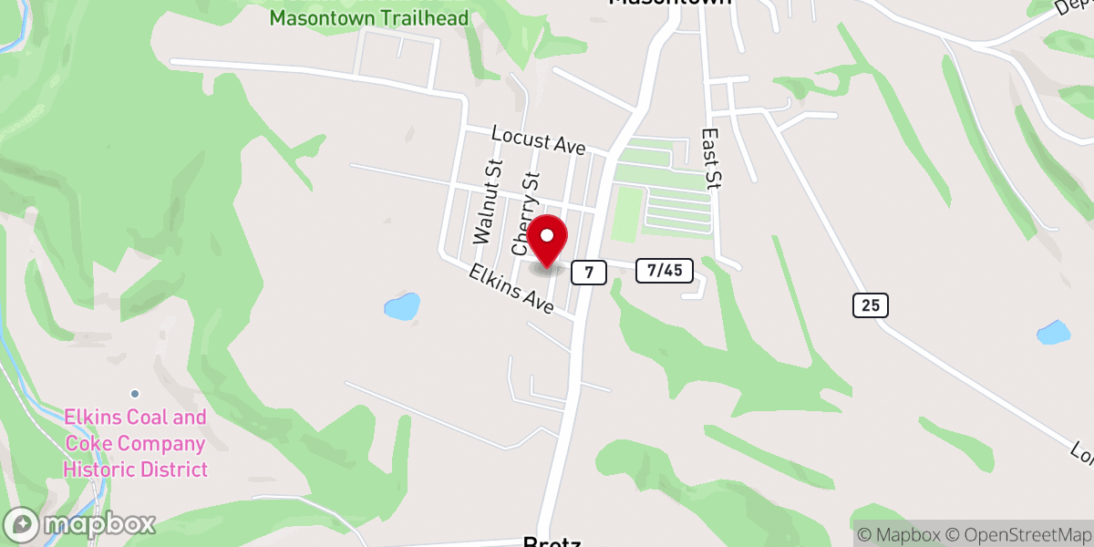 Map showing location of Church of The Nazerene