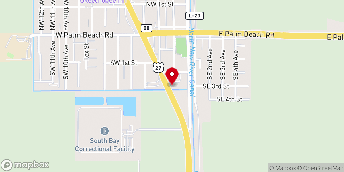Map showing location of Glades Covenant Community Church