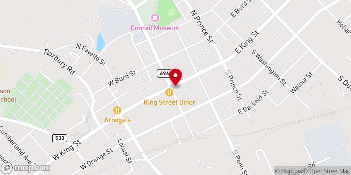 Map showing location of Hope Reformed Presbyterian Church
