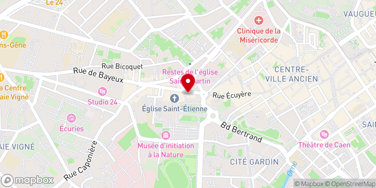 Map showing location of Presbytère Saint Etienne
