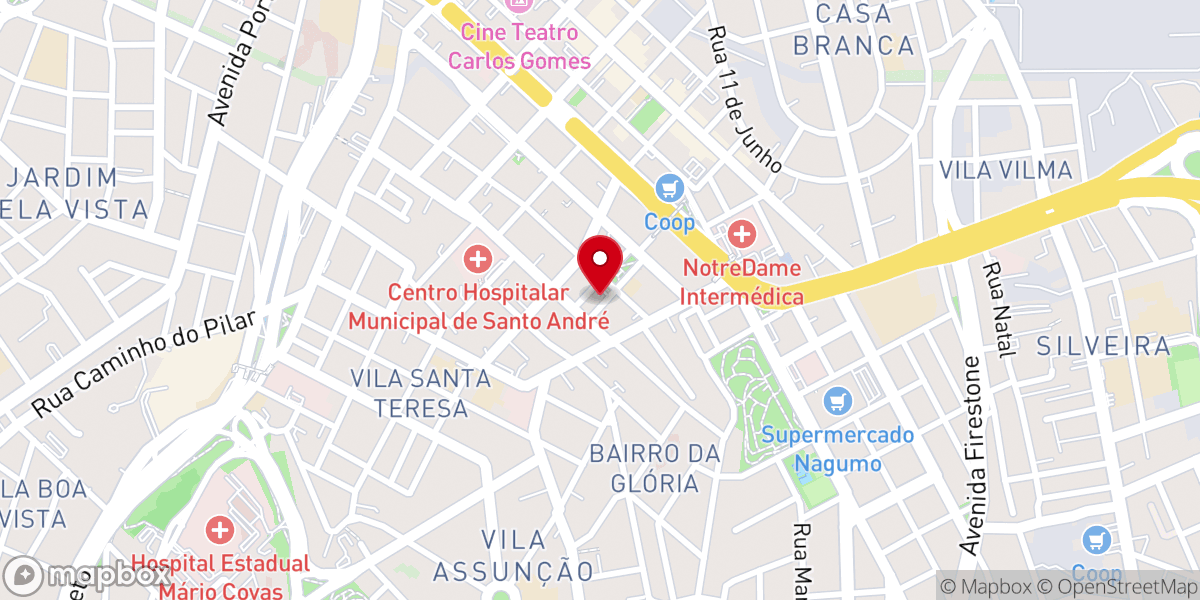 Map showing location of Paróquia Matriz de Santo André