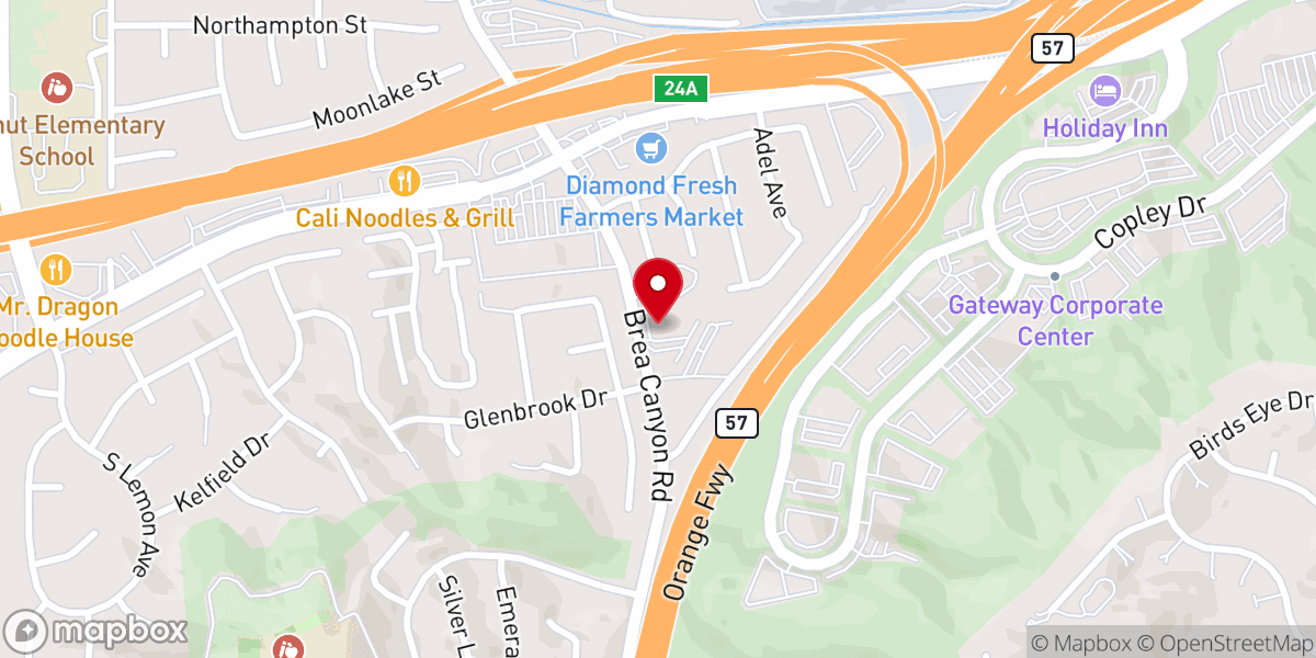 Map showing location of The Church in Diamond Bar