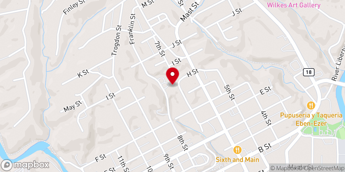 Map showing location of Iglesia Pentecostal Casa De Dios Rosa de Saron