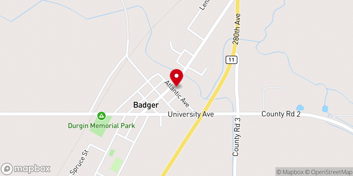 Map showing location of Our Redeemer Lutheran Church