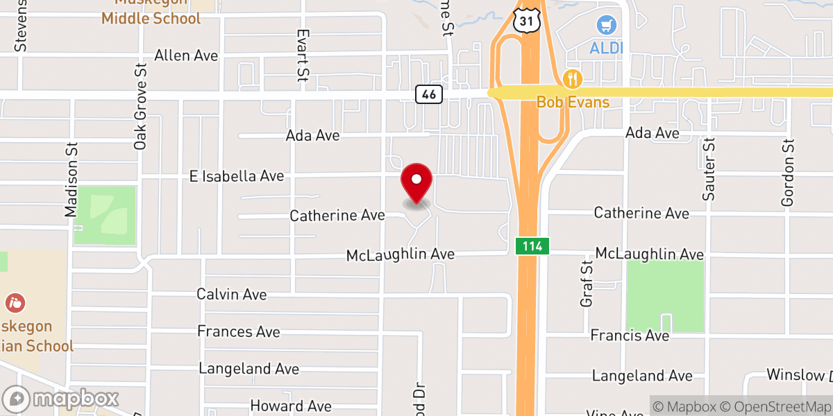 Map showing location of Upper Room Church Ministries