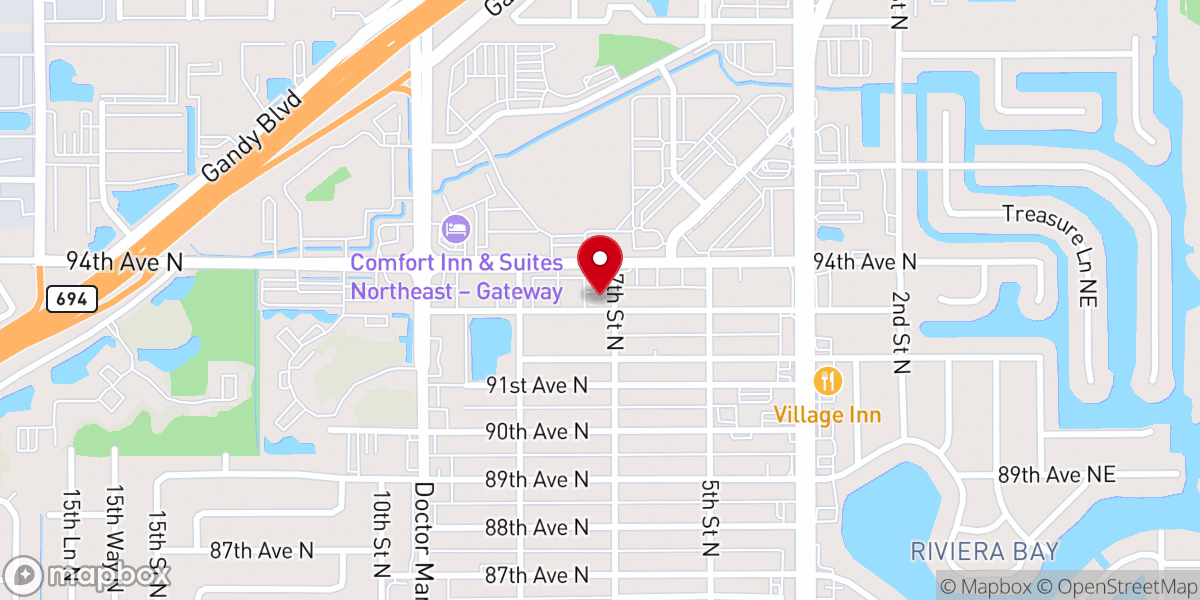 Map showing location of Kingdom Christian Church