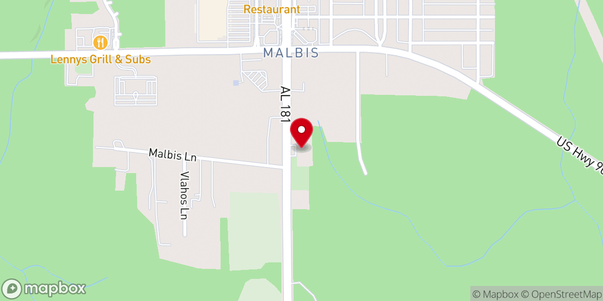 Map showing location of Malbis Memorial Church