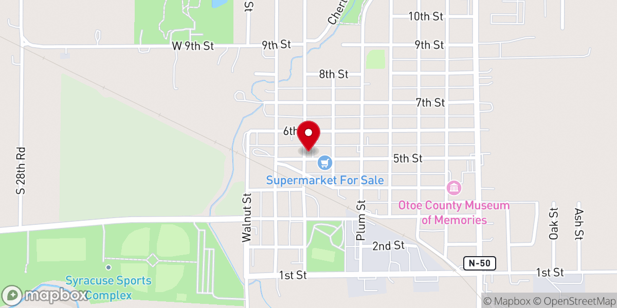 Map showing location of Christ Lutheran Church