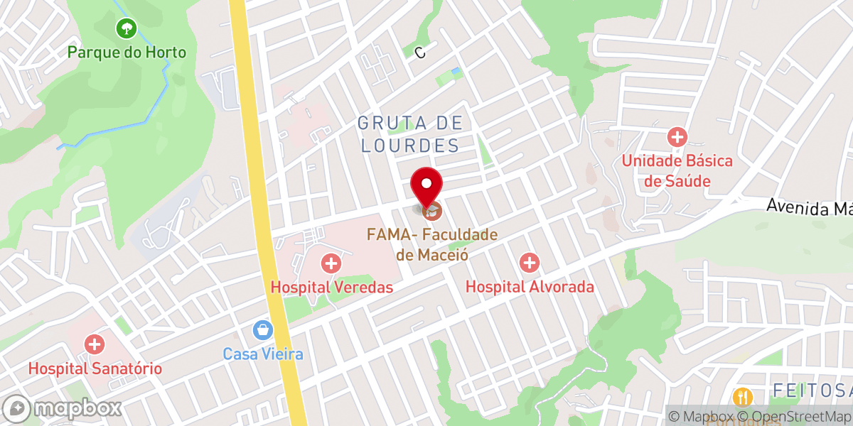 Map showing location of Igreja Presbiteriana do Farol