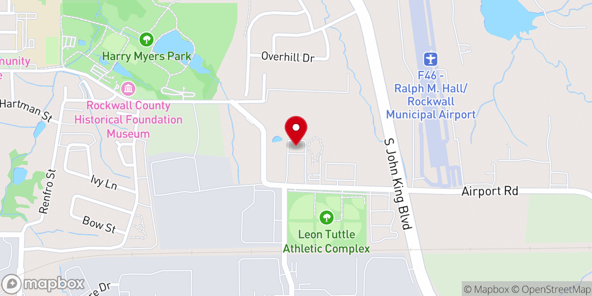 Map showing location of Hope Global Methodist Church of Rockwall
