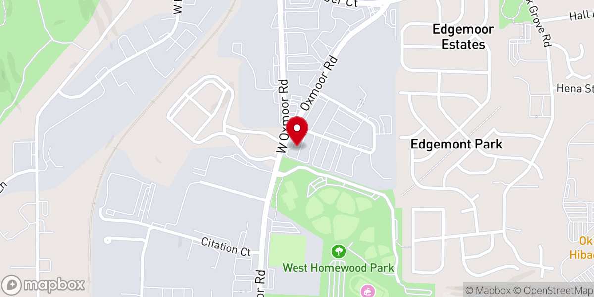 Map showing location of Word of Faith Christian Center