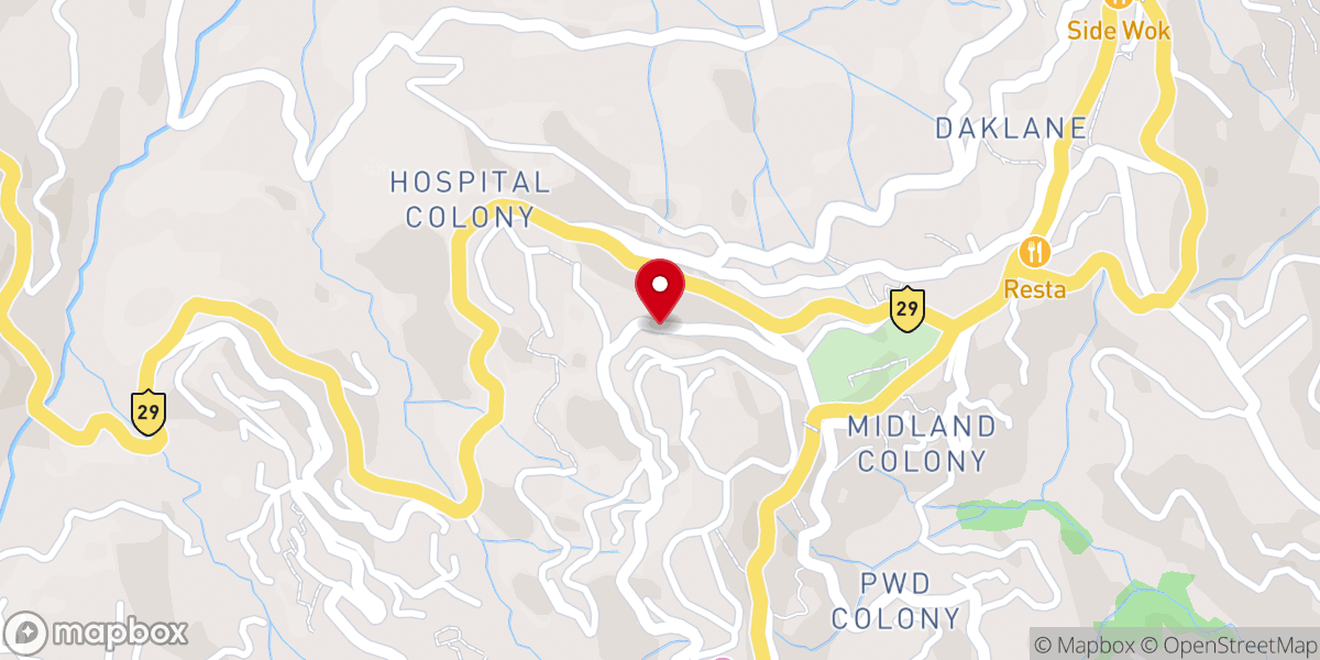 Map showing location of First Assembly of God Church
