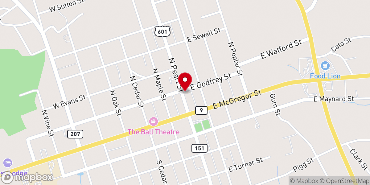 Map showing location of Oro United Methodist Church
