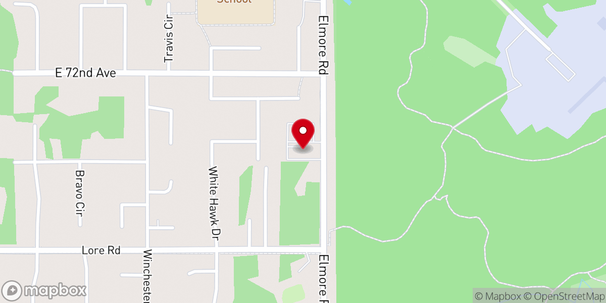 Map showing location of Anchorage Bible Fellowship