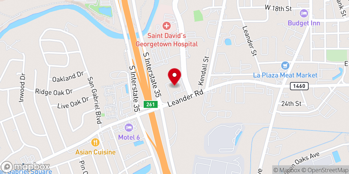 Map showing location of Williamson Baptist Association